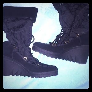 Coach wedge boots